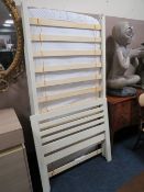 A MODERN SINGLE BEDFRAME WITH MATTRESS