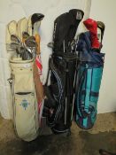 THREE SETS OF VINTAGE GOLF CLUBS