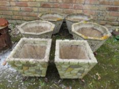 SIX STONE GARDEN PLANTERS