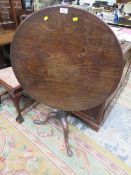 A 19TH CENTURY MAHOGANY TILT-TOP PEDESTAL TABLE