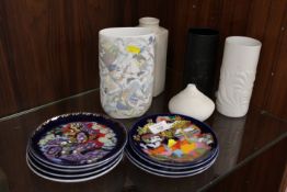 A ROSENTHAL STUDIO LINIE BIRD VASE - 100 JAHRE ROSENTHAL VIII 1979-VII 1980, of oval form, H 18 cm