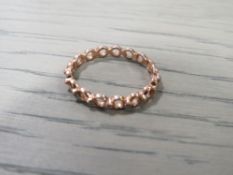 A LADIES 10CT FILIGREE RING - APPROXIMATELY 1.5 G - RING SIZE S