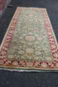 A G H FRITH WOOLLEN ZEIGLER RUG - APPROX 366 X 122 CM