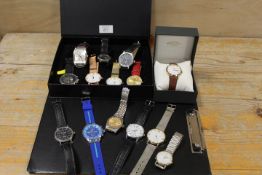 A QUANTITY OF GENTS ASSORTED WRIST WATCHES TO INCLUDE ROTARY