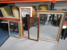 A COLLECTION OF FIVE ASSORTED MODERN MIRRORS (5)