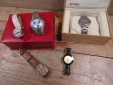 A SELECTION OF ASSORTED REPLICA WRIST WATCHES