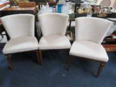 THREE MODERN UPHOLSTERED CHAIRS