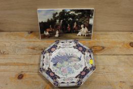 A WEDGWOOD 'THE NOBLE LINE OF WEDGWOOD' FAMILY PLAQUE LIMITED EDITION OF 500 TOGETHER WITH AN OCTA