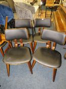 A SET OF FOUR MODERN EAMES STYLE DINING CHAIRS