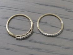 A LADIES 10K RING TOGETHER WITH A SIMILAR 375 RING (2)