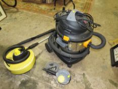 A TITAN TTB430 CYLINDER VACUUM CLEANER TOGETHER WITH A KARCHER LANCE AND FLOOR CLEANER