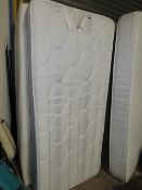 A DREAMLAND 'JASMINE' SINGLE MATTRESS, BASE WITH A SPARE MATTRESS