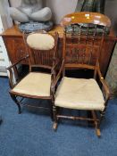 TWO ANTIQUE ARMCHAIRS