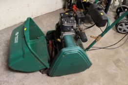 A SUFFOLK PUCH CYLINDER PETROL 14S LAWN MOWER WITH GRASS BOX