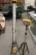 TWO 110v UPRIGHT WORK LIGHTS
