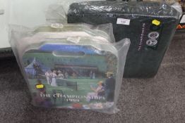 THREE VINTAGE WIMBLEDON SEAT CUSHIONS