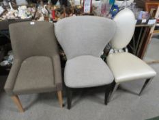 THREE MODERN ASSORTED CHAIRS