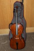A CASED SMALL CELLO
