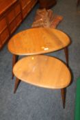 TWO ERCOL STYLE PEBBLE TABLES