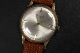 A MENS HALLMARKED 9CT GOLD WRISTWATCH BY ACCURIST