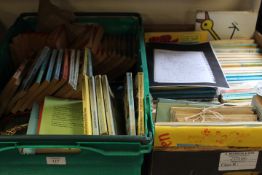 TWO TRAYS OF ASSORTED VINTAGE PAPERBACK BOOKS