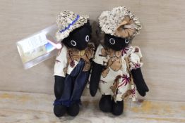 A PAIR OF MERRYTHOUGHT LIMITED EDITION DOLLS 'LENNY' AND 'LOTTY' - BOTH NUMBER 8 OF 50