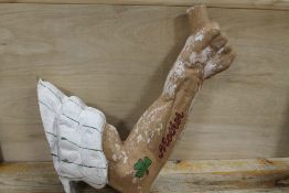 A VINTAGE FIBREGLASS ADVERTISING SIGN FOR A TATTOO PARLOUR