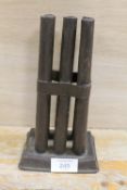 A VINTAGE METAL CANDLE HOLDER ?;