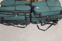 TWELVE ASSORTED CASED STUDENT TYPE VIOLINS - NOT CHECKED