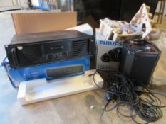 A LEKT10 SOUND RX2000 AMPLIFIER WITH A PHILLIPS SPA5300 MULTIMEDIA SPEAKERS