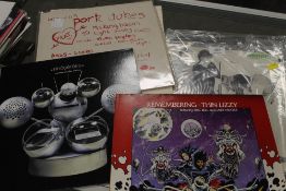 A QUANTITY OF LP RECORDS TO INCLUDE THIN LIZZY, AC/DC, PICTURE DISCS ETC