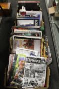 TWO TRAYS OF PUNK AND ROCK BOOKS AND MEMORABILIA ETC TO INCLUDE CONCERT PROGRAMMES