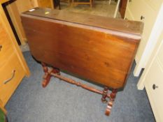 AN EDWARDIAN MAHOGANY SUTHERLAND TABLE