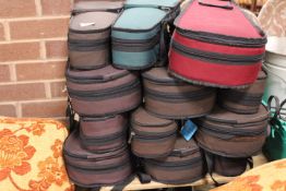 TWELVE ASSORTED CASED STUDENT TYPE VIOLINS - NOT CHECKED