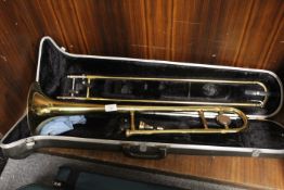 A CASED SERIES 1001 BACH USA TROMBONE