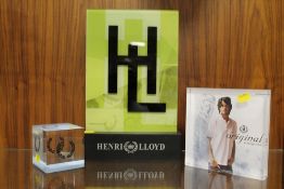 THREE 20TH CENTURY ADVERTISING ITEMS FOR HENRI LLOYD ETC
