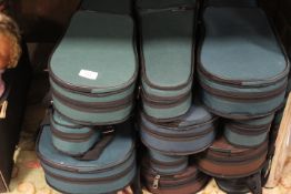 TWELVE ASSORTED CASED STUDENT TYPE VIOLINS - NOT CHECKED