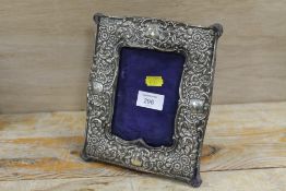 A HALLMARKED SILVER STRUT BACK PHOTO FRAME