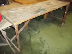 FOUR WOODEN FOLDING TABLES