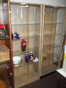 TWO GLASS SHOP DISPLAY UNITS