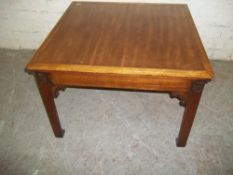 A MAHOGANY SQUARE TABLE