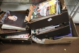 FIVE BOXES OF MAGAZINES AND BOOKS TO INCLUDE ANTIQUES AND LOCKDALES