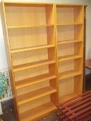 A SELECTION OF IKEA STYLE BOOK SHELVES