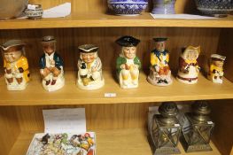 SEVEN TOBY WOOD CHARACTER JUGS