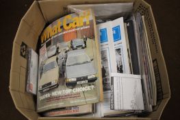 A BOX OF MOTOR MAGAZINES