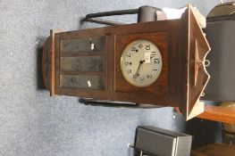 A LONG CASE CLOCK WITH KEY NO PENDELUM A/F