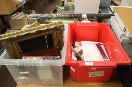 A BOX OF PICTURE FRAMES TOGETHER WITH A BOX OF BOOKMARKS (2)