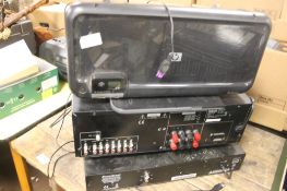 A CD PLAYER , A YAMAHA AMP , A HP PRINTER A/F