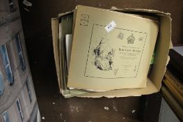 BOX OF EPHEMERA TO INCLUDE PORTFOLIOS OF PHOTOS OF BEAUTIFUL BRITAIN
