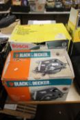 BOSCH PKS66 CIRCULAR SAW TOGETHER WITH A BLACK AND DECKER CD600 500W CIRCULAR SAW